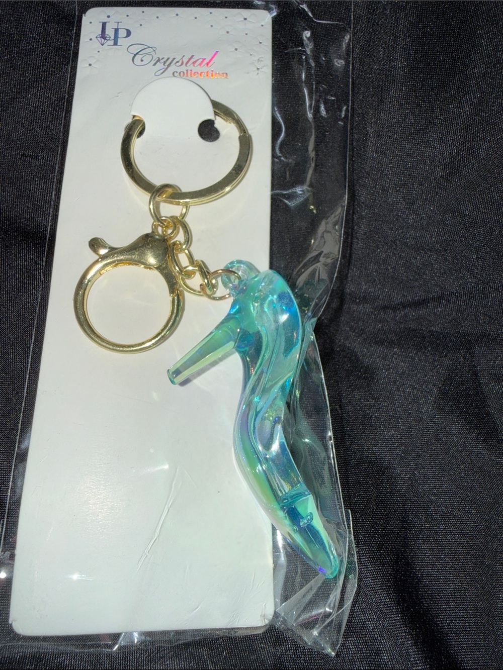 Iridescent Blue High Heel Keychain